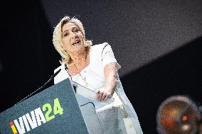 Marine Le Pen Attends Europa Vivia Far-Right Event - Madrid