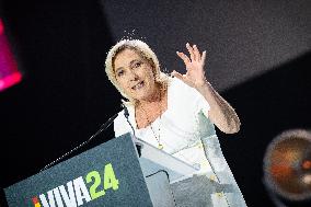 Marine Le Pen Attends Europa Vivia Far-Right Event - Madrid