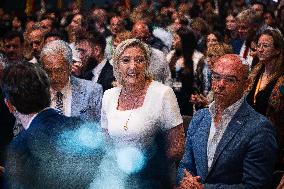 Marine Le Pen Attends Europa Vivia Far-Right Event - Madrid