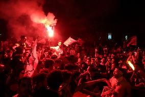 Zamalek Fans Celebrate Winning The Confederation Cup Title