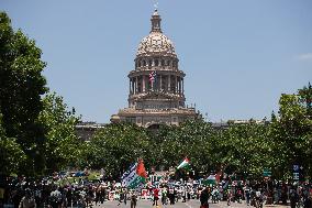Pro-Palestinian Protest At Texas State Capitol