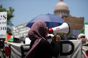 Pro-Palestinian Protest At Texas State Capitol