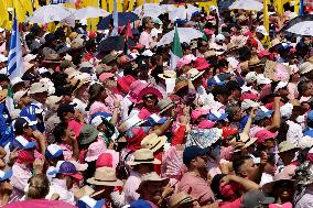 Marea Rosa Rally Supporting Candidate Xochitl Galvez - Mexico