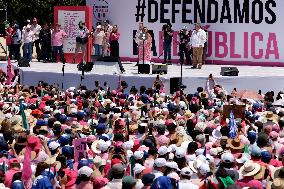 Marea Rosa Rally Supporting Candidate Xochitl Galvez - Mexico