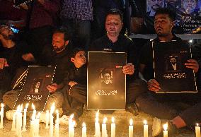 Candle Light Vigil For Iranian President And Others In Kashmir
