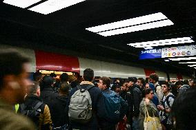 Strike of on Regional Express Network (RER) trains in Paris FA