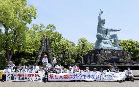 Protest in Nagasaki against U.S. subcritical nuclear test