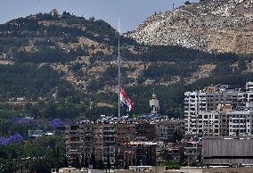 SYRIA-DAMASCUS-IRAN-HELICOPTER CRASH-PRESIDENT-MOURNING