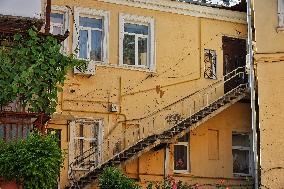 Courtyards in historic center of Odesa