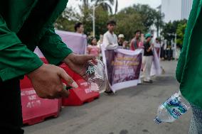 Protest Calling For The Boycott Of Israeli Affiliate Products In Indonesia