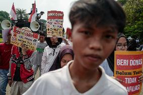 Protest Calling For The Boycott Of Israeli Affiliate Products In Indonesia