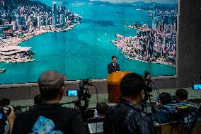 Hong Kong John Lee Press Conference Before Exco Meeting