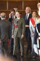 Princess Leonor Receives Medal of the Cortes de Aragon - Zaragoza