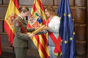 Princess Leonor Receives Medal of the Cortes de Aragon - Zaragoza