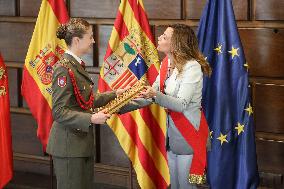 Princess Leonor Receives Medal of the Cortes de Aragon - Zaragoza