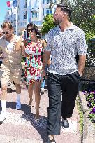 Cannes - Nabilla Benattia And Thomas Vergara Walk The Croisette