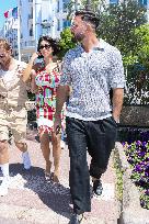 Cannes - Nabilla Benattia And Thomas Vergara Walk The Croisette