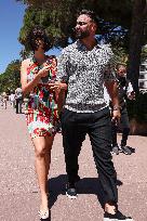 Cannes - Nabilla Benattia And Thomas Vergara Walk The Croisette