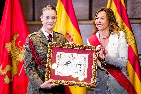 Princess Leonor Of Spain Receives The Title Of Adoptive Daughter Of Zaragoza - Spain