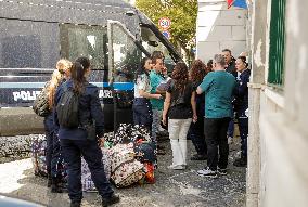 Evacuation of Female Prisoners In Pozzuoli After Quake