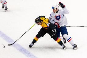 France v Germany - Ice Hockey World Championship Czechia.