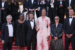 Cannes Olympic Flame On The Red Capet DB