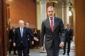 King Felipe At Royal Spanish Academy - Madrid