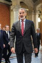 King Felipe At Royal Spanish Academy - Madrid