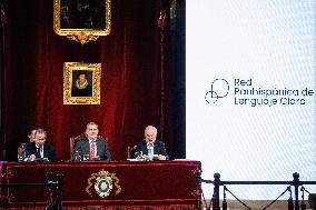 King Felipe At Royal Spanish Academy - Madrid