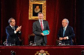 King Felipe At Royal Spanish Academy - Madrid