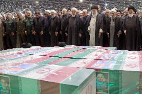 Khamenei At Raisi Funeral - Tehran