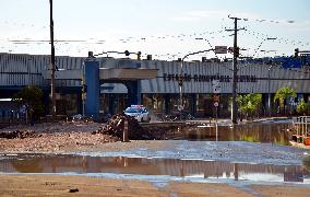 Damage caused by flooding in Porto Alegre, Rio Grande do Sul
