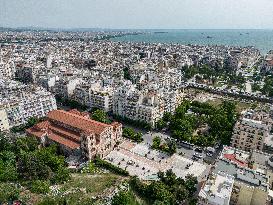 Aerial View Of Saint Demetrius Patron Of Thessaloniki