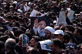 Iran-Funeral Of The Late President And His Entourage