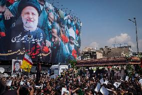 Iran-Funeral Of The Late President And His Entourage