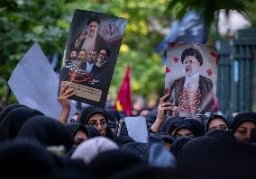 Iran-Funeral Of The Late President And His Entourage