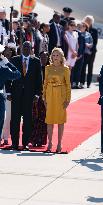 Kenyan President William Ruto Arrives At Joint Base Andrews In Maryland Greeted By Dr.Jill Biden