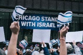 Pro-Israel Rally And Flag Raising