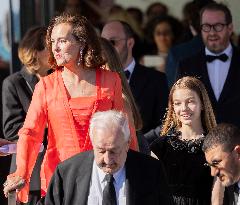 Cannes - Natasha Andrews Leaving JW Marriott Hotel