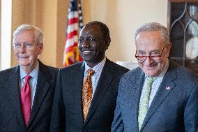Chuck Schumer Hosts Kenyan President Ruto At The Capitol - Washington