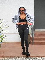 Lori Harvey Leaving Pilates Studio - LA