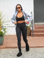 Lori Harvey Leaving Pilates Studio - LA