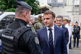 Emmanuel Macron on visit in New Caledonia