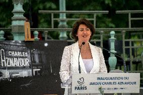 Inauguration Of The Charles Aznavour Garden - Paris