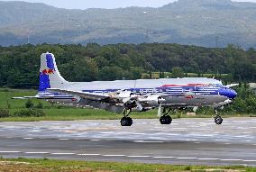 Flying Bulls Douglas DC-6B lands in Girona