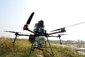 INDONESIA-SUKOHARJO-AGRICULTURAL DRONE