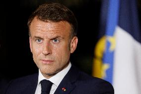 Emmanuel Macron on visit in New Caledonia