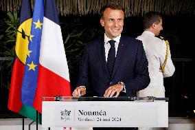 Emmanuel Macron on visit in New Caledonia