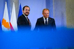 Cyprus President Nikos Christodoulides Meets Polish PM