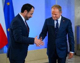 Cyprus President Nikos Christodoulides Meets Polish PM